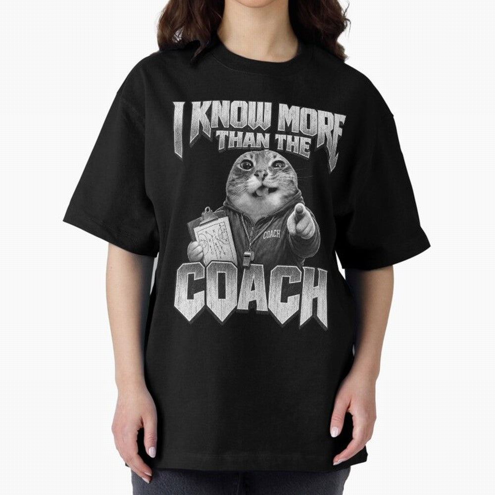 I Know More Than The Coach Funny World Cup 2026 Meme USA Soccer Fan Silly Cat Classic T-Shirt Represent the Passion of Global Football Passion for FIFA World Cup 2026 USA Canada Mexico, Connected to Messi, Neymar and Mbappe, Spain and Netherlands,