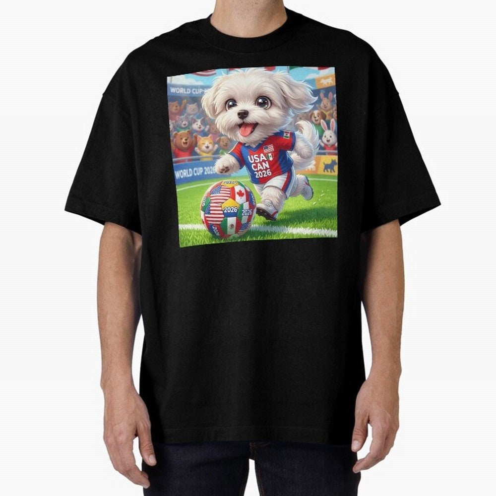 Cute Maltese Soccer Star - FIFA 2026 World Cup Edition Classic T-Shirt Represent Football Lovers during FIFA World Cup 2026 Group Stage for Fans of Mbappe and Neymar and Brazil, Bringing Vintage Soccer Flavor, Modern Football Stars, National Flags