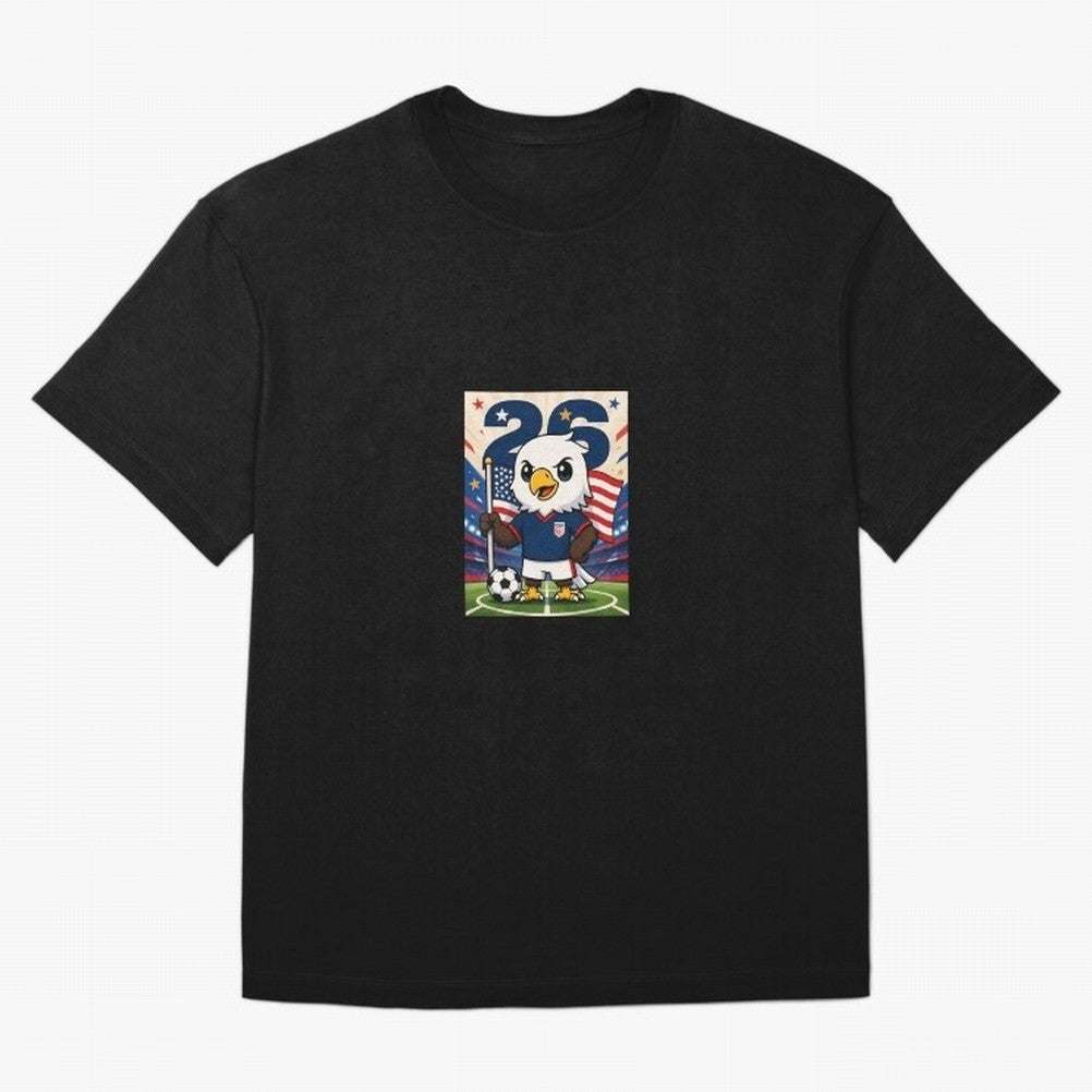 Patriotic Eagle Soccer USA Mascot Classic T-Shirt Experience FIFA World Cup 2026 Group Stage for Fans of Messi and England and Germany, Bringing Tournament Hype, Historic Matchups, Family Viewing Parties and Global Sports Pride; Ideal for