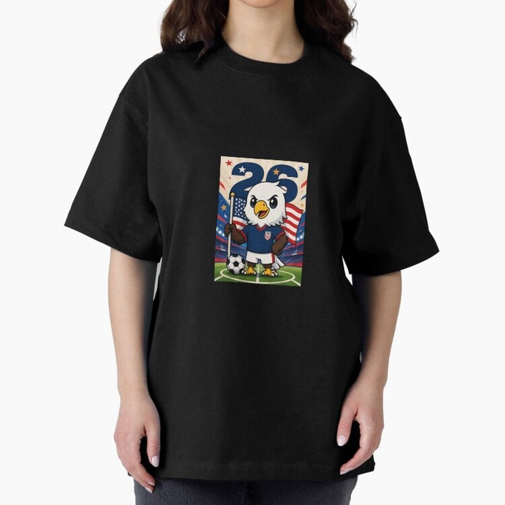 Patriotic Eagle Soccer USA Mascot Classic T-Shirt Experience FIFA World Cup 2026 Group Stage for Fans of Messi and England and Germany, Bringing Tournament Hype, Historic Matchups, Family Viewing Parties and Global Sports Pride; Ideal for