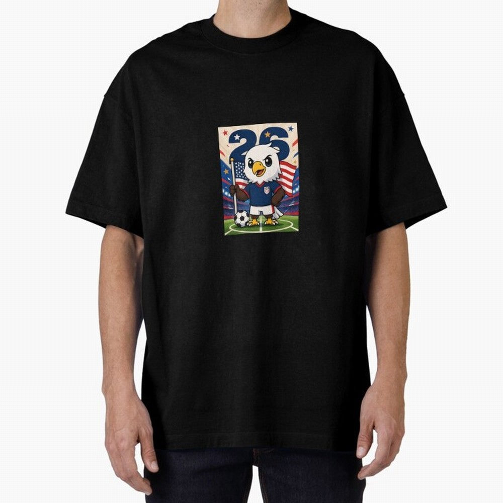 Patriotic Eagle Soccer USA Mascot Classic T-Shirt Experience FIFA World Cup 2026 Group Stage for Fans of Messi and England and Germany, Bringing Tournament Hype, Historic Matchups, Family Viewing Parties and Global Sports Pride; Ideal for