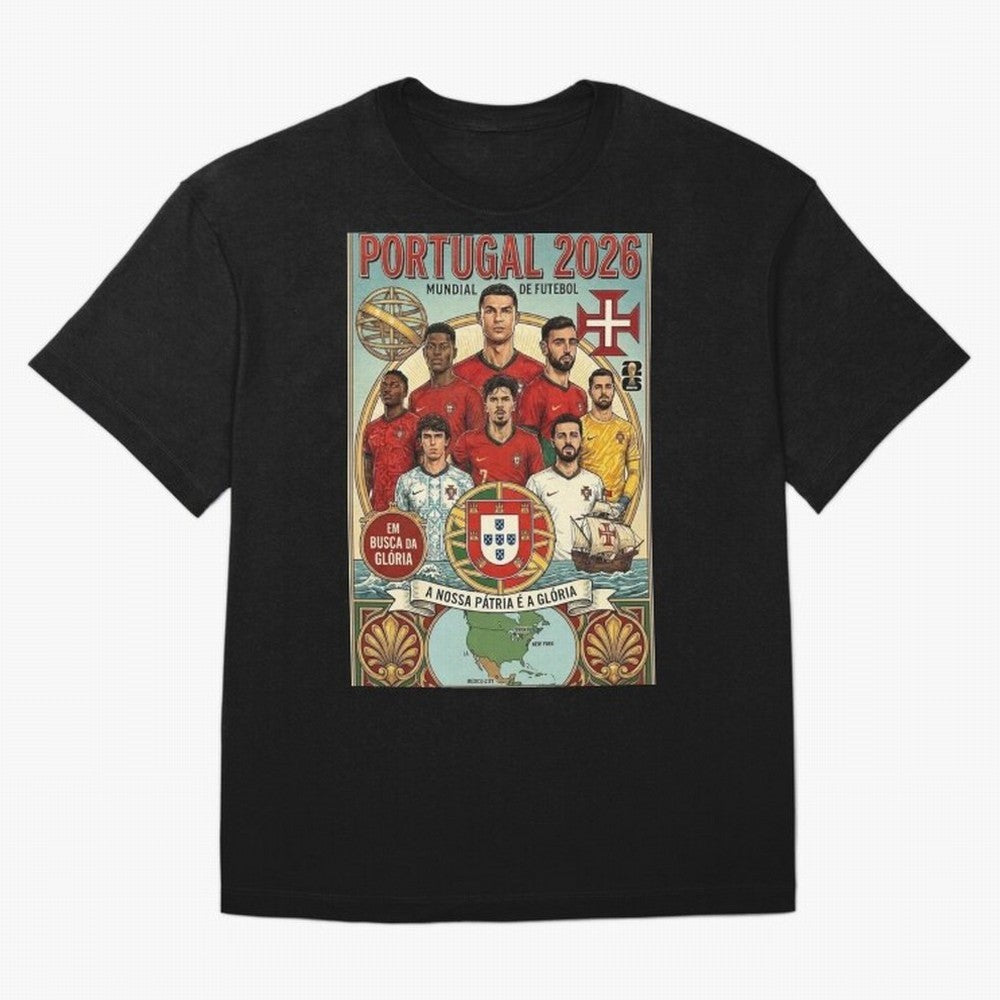Portugal 2026 ¨C In Search of Glory Classic T-Shirt Create the FIFA World Cup 2026 USA Canada Mexico Journey through Messi, CR7 and Mbappe Highlights, England Pride, Sports Nostalgia, International Competition, Famous Players and Unforgettable