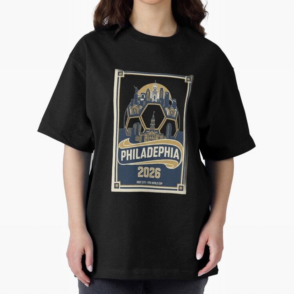 Philadelphia 2026 ¨C Vintage Soccer Host City Tee Classic T-Shirt Share FIFA World Cup 2026 Group Stage Spirit, Celebrating Netherlands, Cristiano Ronaldo, Football Passion, Legendary Performances, Festival Vibes and Supporter Community; Made for