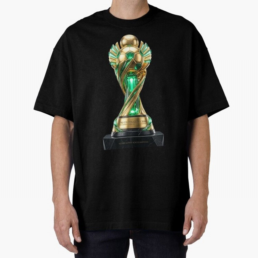 The Golden Glory 2026 - Futurist Soccer Trophy Classic T-Shirt Join the Countdown to the FIFA World Cup 2026 Journey through Mbappe and Neymar Highlights, France and Portugal Pride, Sports Nostalgia, International Competition, Famous Players and