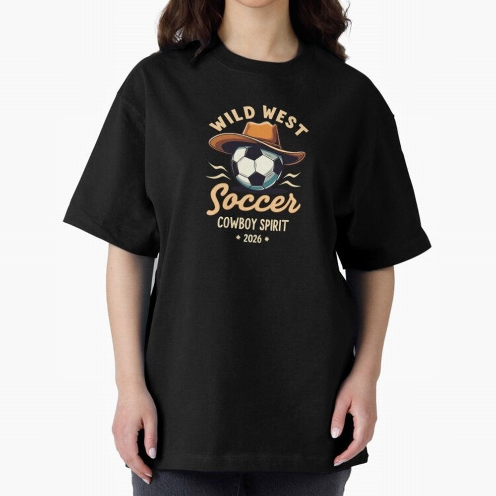 Wild West Soccer Cowboy Spirit World Cup 2026 Classic T-Shirt Represent Football Lovers during FIFA World Cup 2026 Group Stage Highlighting CR7 and Messi, England Energy, Sports Nostalgia, International Competition, Famous Players and Unforgettable
