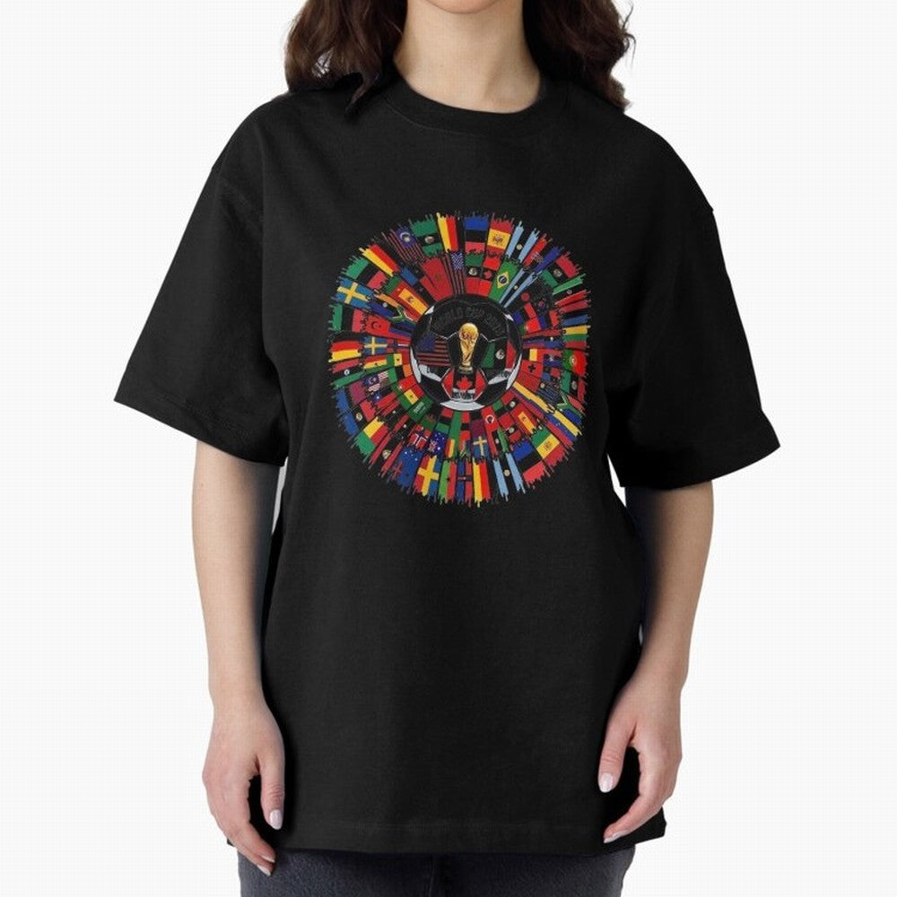 Vibrant 2026 World Cup International Flag Splash Classic T-Shirt Back Your Heroes with Match Day Hype around FIFA World Cup 2026, Cristiano Ronaldo, Spain, Football History, Final Match Energy, Crowd Noise and Once in a Lifetime Moments; Perfect