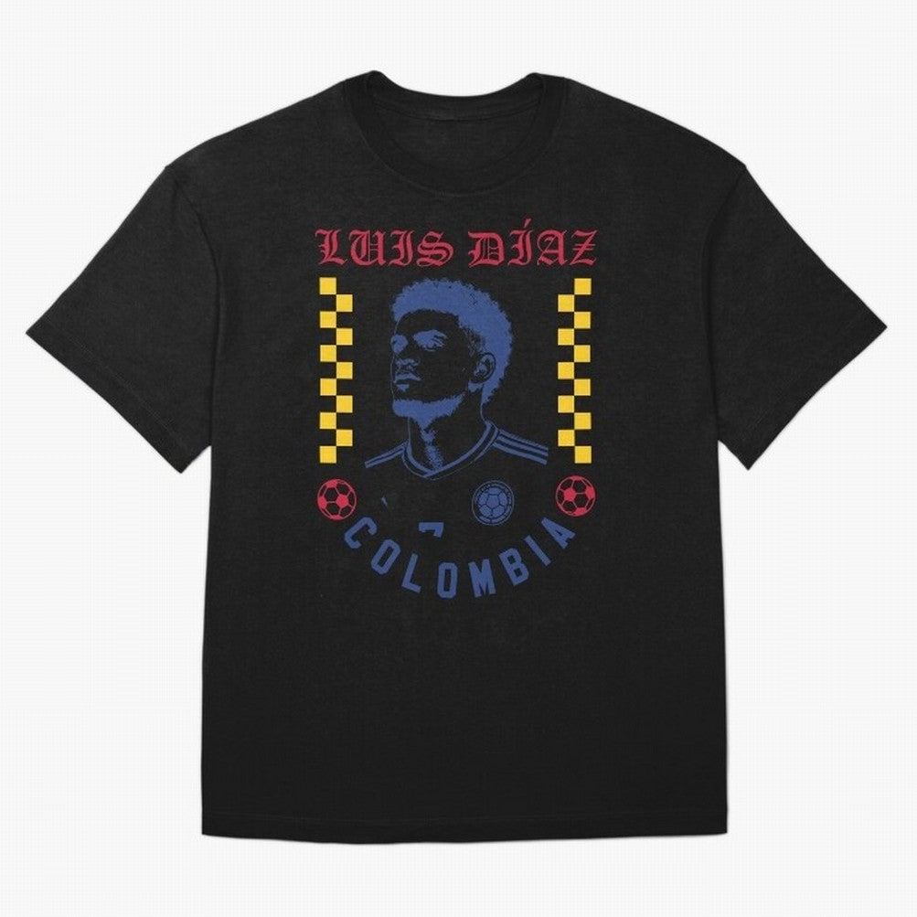 Luis D¨ªaz Colombia Soccer Star Retro Football Fan Design Classic T-Shirt Bring a Champion Mindset to Match Day Hype around FIFA World Cup 2026 USA Canada Mexico, Mbappe, Argentina, France and Brazil, Fan Favorite Moments, National Team Passion,