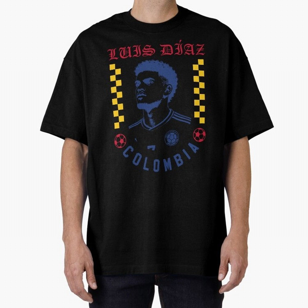 Luis D¨ªaz Colombia Soccer Star Retro Football Fan Design Classic T-Shirt Bring a Champion Mindset to Match Day Hype around FIFA World Cup 2026 USA Canada Mexico, Mbappe, Argentina, France and Brazil, Fan Favorite Moments, National Team Passion,