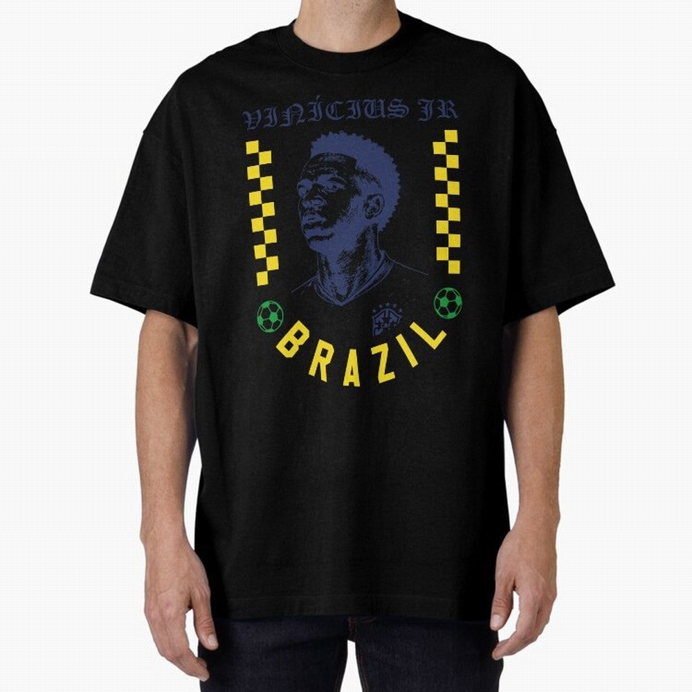 Vin¨ªcius Jr Brazil Soccer Legend Retro Football Fan Design Classic T-Shirt Keep the Match Day Mood of FIFA World Cup 2026 Group Stage Spirit, Capturing Germany, Cristiano Ronaldo, Global Supporter Spirit, Legendary Goals, National Colors and