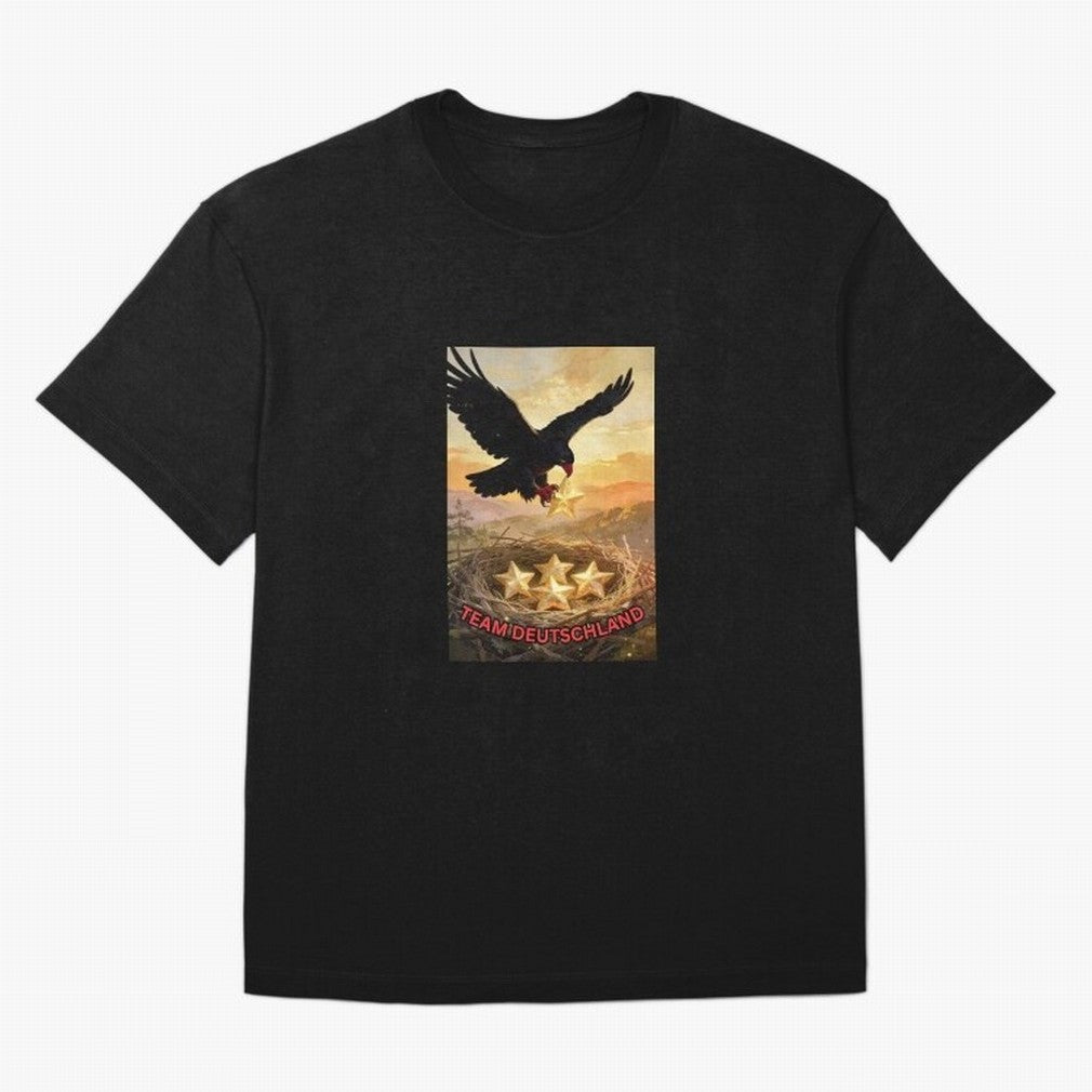 TEAM GERMANY with eagle's nest and 4 stars Classic T-Shirt Cheer for FIFA World Cup 2026 Spirit, Made for France, Haaland and Mbappe, Worldwide Fan Energy, Dramatic Goals, Stadium Lights and Championship Celebrations; Made for Die Hard Supporters,