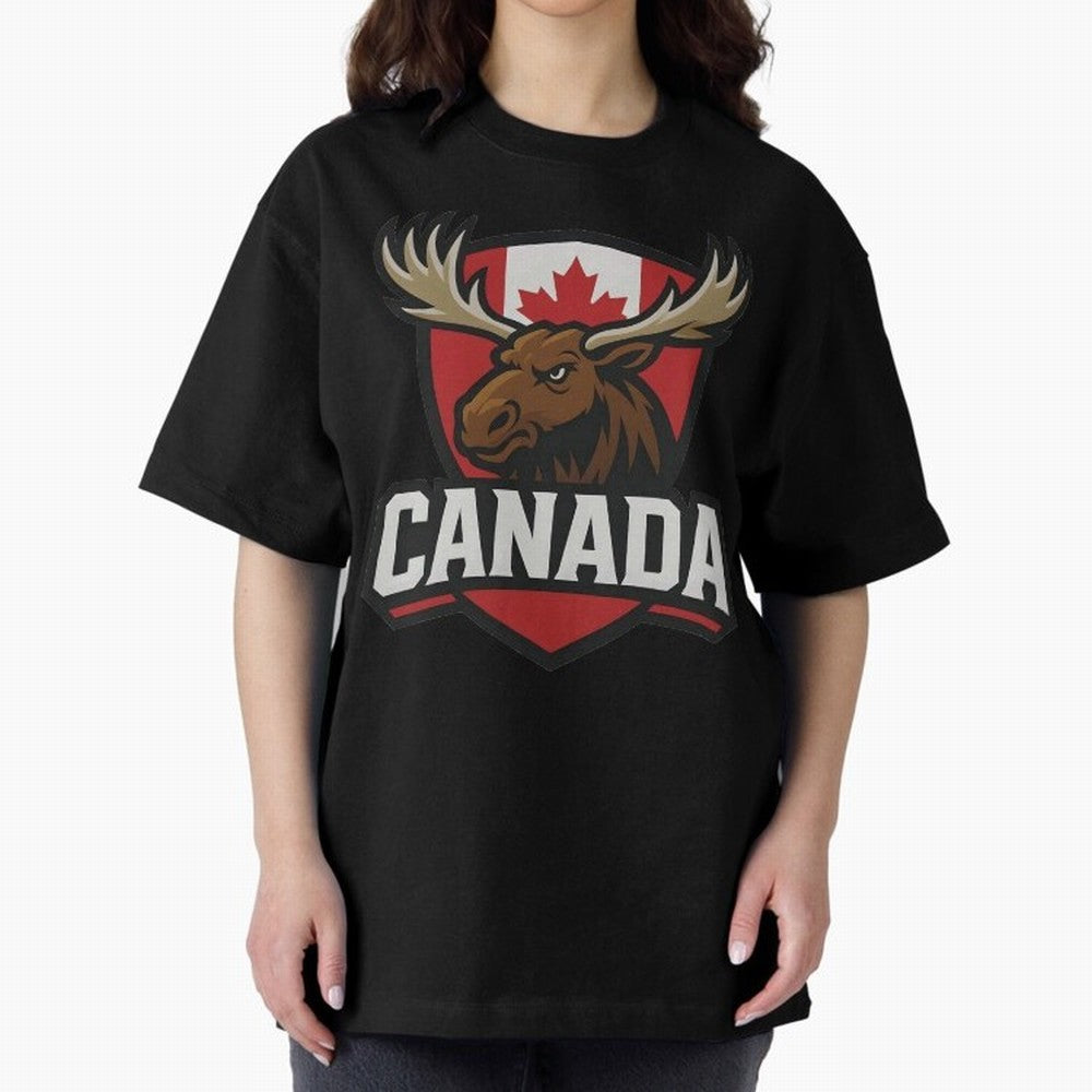 Canada Moose Sports Logo T-Shirt ¨C Canadian Flag Maple Leaf Emblem | 2026 World Cup Supporter Classic T-Shirt Refresh Match Day Hype around FIFA World Cup 2026 Group Stage, Neymar, England, France and Netherlands, Football Festival Excitement,