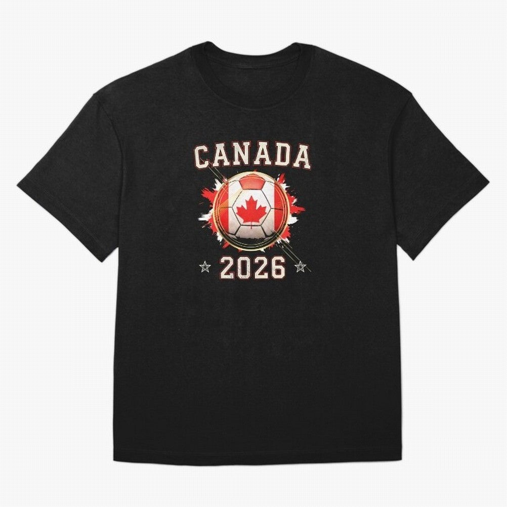 Front Print Canada Soccer World Cup 2026 - Canadian Fan Gift T-Shirt_84561562 Classic T-Shirt Enjoy FIFA World Cup 2026 with Messi, CR7 and Mbappe, England, France and Netherlands Energy, Tournament Hype, Historic Matchups, Family Viewing Parties
