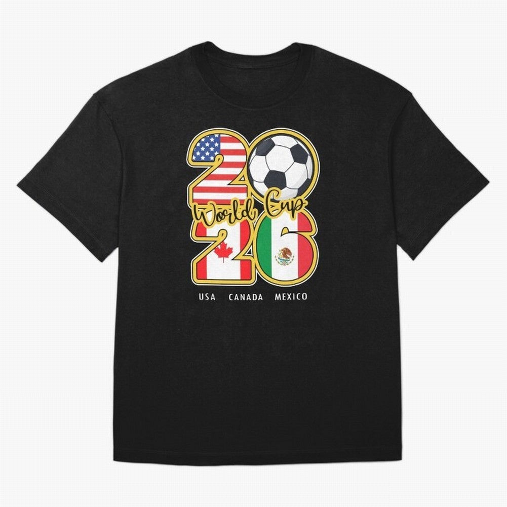 Usa Canada Mexico Soccer 2026 Oversized T-Shirt Celebrate Rivalries and Pride in Global Football Passion for FIFA World Cup 2026 USA Canada Mexico, Connected to Haaland, Germany, Football Festival Excitement, Trophy Ambitions, Country Rivalries and