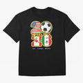 Usa Canada Mexico Soccer 2026 Oversized T-Shirt Celebrate Rivalries and Pride in Global Football Passion for FIFA World Cup 2026 USA Canada Mexico, Connected to Haaland, Germany, Football Festival Excitement, Trophy Ambitions, Country Rivalries and