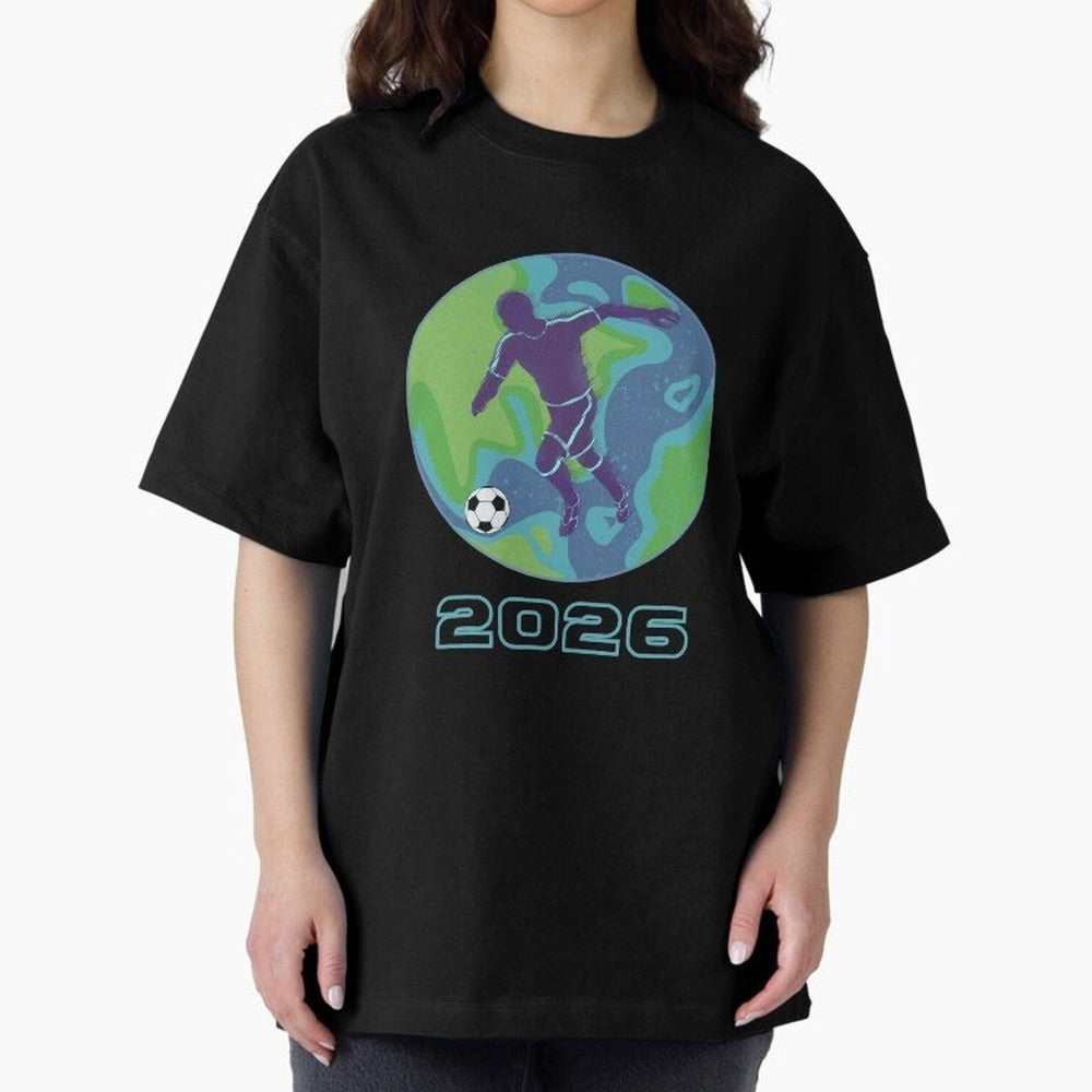 Soccer world 2026 Oversized T-Shirt Spotlight Match Day Hype around FIFA World Cup 2026, Haaland, Germany, Match Day Excitement, Supporter Culture, Golden Goals and Global Football Passion; Perfect for People Who Love Argentina, Brazil, France,