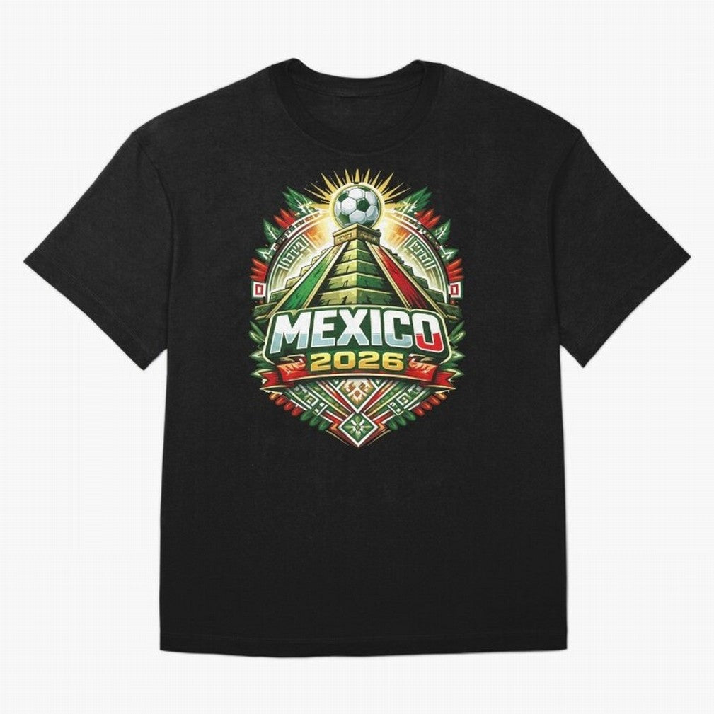 Mexico Soccer 2026 Art Oversized T-Shirt Create FIFA World Cup 2026 Capturing Haaland and Mbappe, Argentina, France and Brazil Energy, Worldwide Fan Energy, Dramatic Goals, Stadium Lights and Championship Celebrations; Perfect for Fans, Collectors,