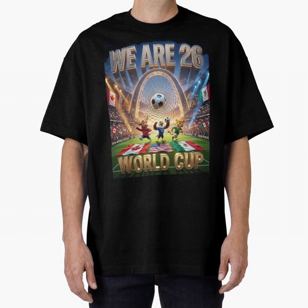 World cup 2026 Oversized T-Shirt Feel the Trophy Chase of the FIFA World Cup 2026 Group Stage Journey through Messi Highlights, Brazil Pride, Game Day Rituals, Football Legends, Country Pride and the Road to the Final; Perfect for Fans, Collectors,