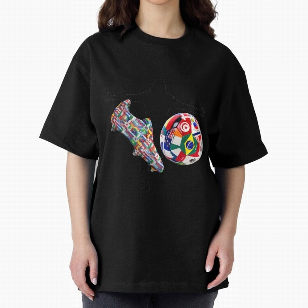 world cup Oversized T-Shirt Relive Legendary Nights from Global Football Passion for FIFA World Cup 2026 Group Stage, Driven by Messi, CR7 and Mbappe, Portugal, Spain and Germany, Champion Mindset, Group Stage Buzz, Knockout Tension and Passionate