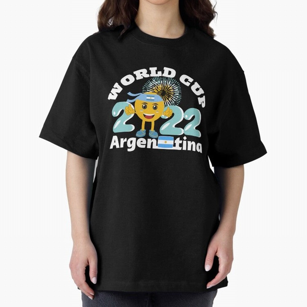 Football World Cup 2022 Winner. Argentina 2022. Oversized T-Shirt Bring Match Day Fire to FIFA World Cup 2026 Group Stage for Fans of Messi and Argentina, Bringing Champion Mindset, Group Stage Buzz, Knockout Tension and Passionate Fan Culture;