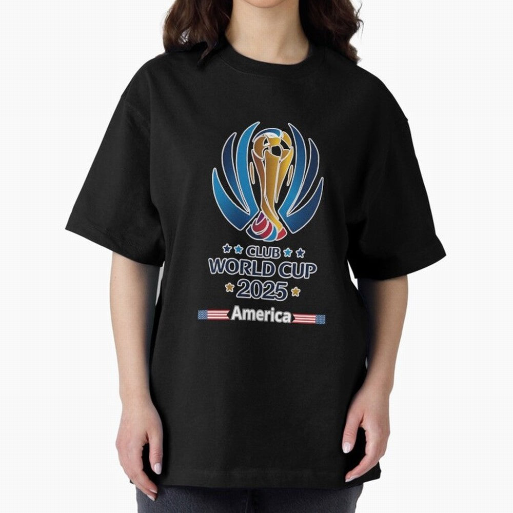Club World Cup Oversized T-Shirt Show Love for Legendary Goals in FIFA World Cup 2026 Inspired by Messi, Neymar and Mbappe, England, France and Netherlands Energy, Fan Favorite Moments, National Team Passion, Big Match Drama and Soccer History;