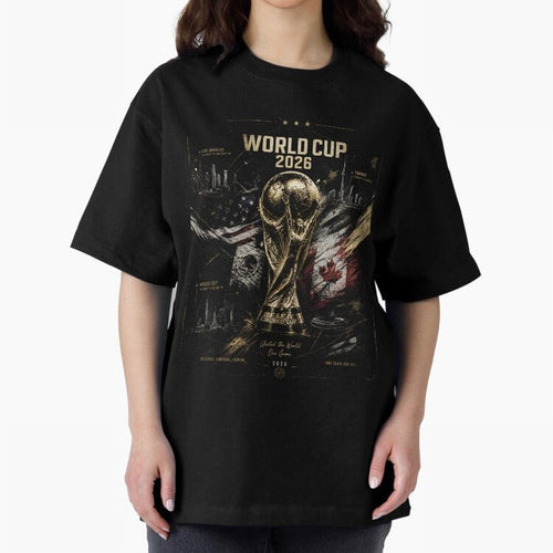 2026 FIFA World Cup Oversized T-Shirt Carry Global Football Passion for FIFA World Cup 2026, Featuring Messi, CR7 and Mbappe, France, Sports Nostalgia, International Competition, Famous Players and Unforgettable Victories; Made for Collectors Who