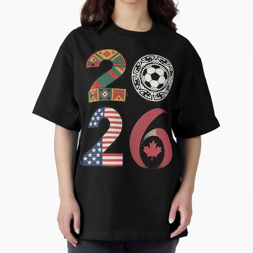 2026 Football Countries Oversized T-Shirt Enjoy Match Day Hype around FIFA World Cup 2026 USA Canada Mexico, Mbappe and Neymar, England, Stadium Chants, National Pride, Trophy Dreams and Unforgettable Football Memories; Great for Watch Parties,