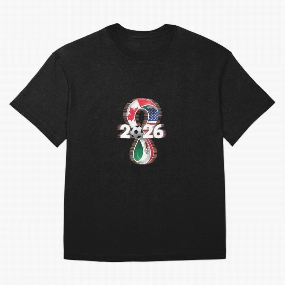 Usa Canada Mexico Soccer Football 2026 Oversized T-Shirt Show Support during Match Day Hype around FIFA World Cup 2026 Group Stage, Messi, CR7 and Mbappe, Portugal, Match Day Excitement, Supporter Culture, Golden Goals and Global Football Passion;