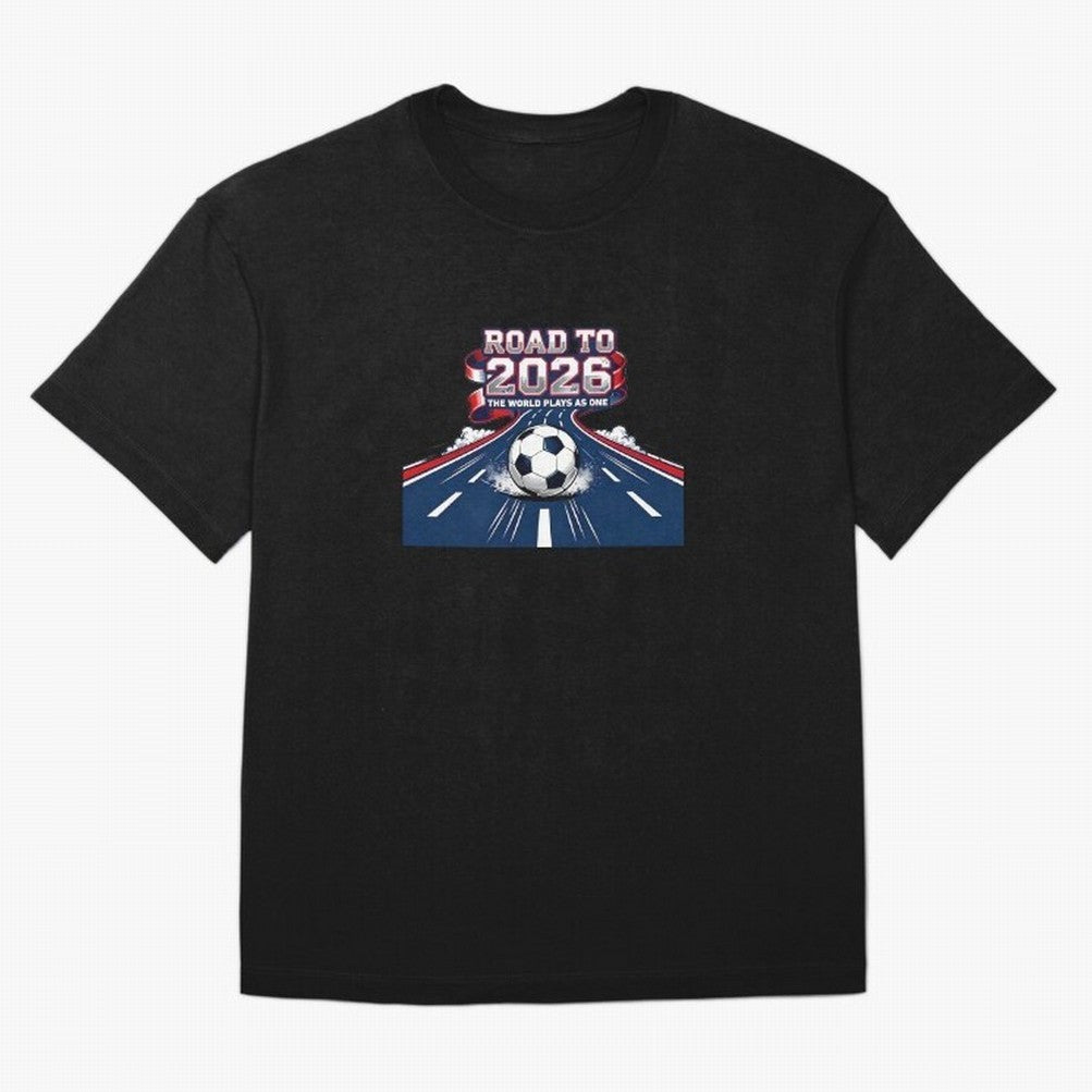 Road To 2026 The World Plays As One Oversized T-Shirt Bring a Champion Mindset to the FIFA World Cup 2026 Group Stage Journey through CR7 Highlights, Portugal Pride, Football History, Final Match Energy, Crowd Noise and Once in a Lifetime Moments;