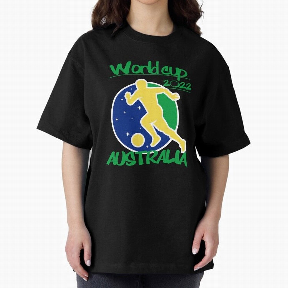 Australia World Cup 2022 Oversized T-Shirt Celebrate Soccer Greatness during FIFA World Cup 2026 Group Stage Spirit, with Spain, Messi, Tournament Hype, Historic Matchups, Family Viewing Parties and Global Sports Pride; Made for Die Hard