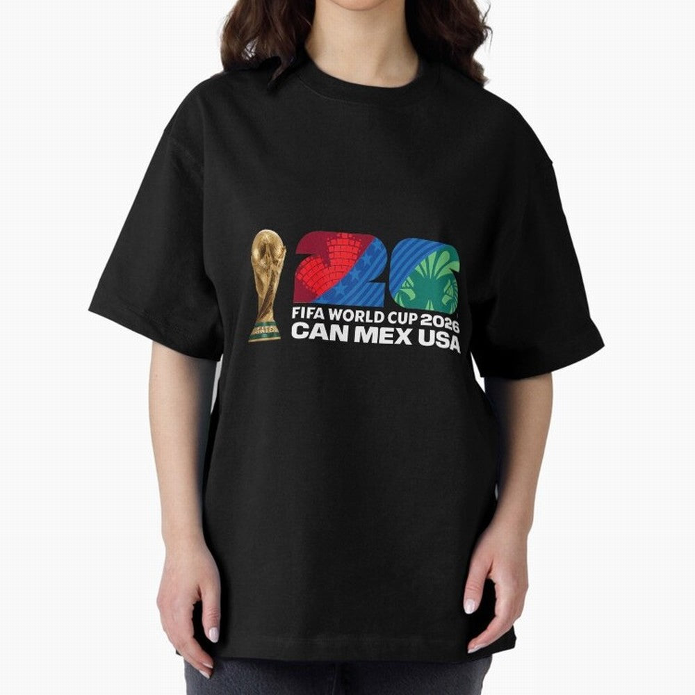 World Cup26 Host Country Trophy Oversized T-Shirt Celebrate Global Passion for the FIFA World Cup 2026 Group Stage Journey through Haaland Highlights, Netherlands Pride, Supporter Pride, Iconic Celebrations, Legendary Names and Global Match Day
