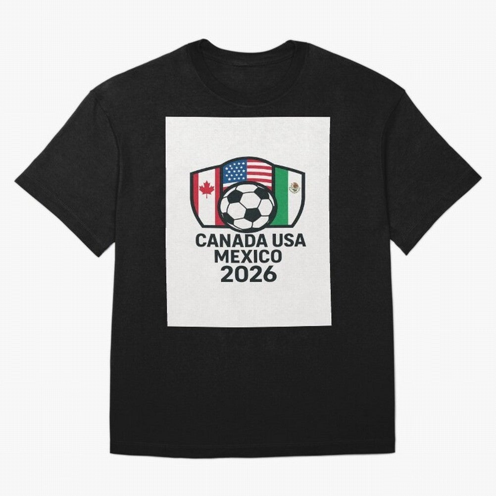 World Cup Soccer 2026 Canada USA Mexico Design Oversized T-Shirt Enjoy the Biggest Football Party of FIFA World Cup 2026 Spirit, Built around Spain, CR7, Classic Soccer Heritage, Championship Pressure, Fan Loyalty and International Pride; Perfect