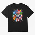 2026 Soccer World USA Flag Burst Fan Tee Oversized T-Shirt Relive the Noise and Pride of Global Football Passion for FIFA World Cup 2026 USA Canada Mexico, Inspired by Neymar, Haaland and Cristiano Ronaldo, Argentina and Brazil, Stadium Memories,