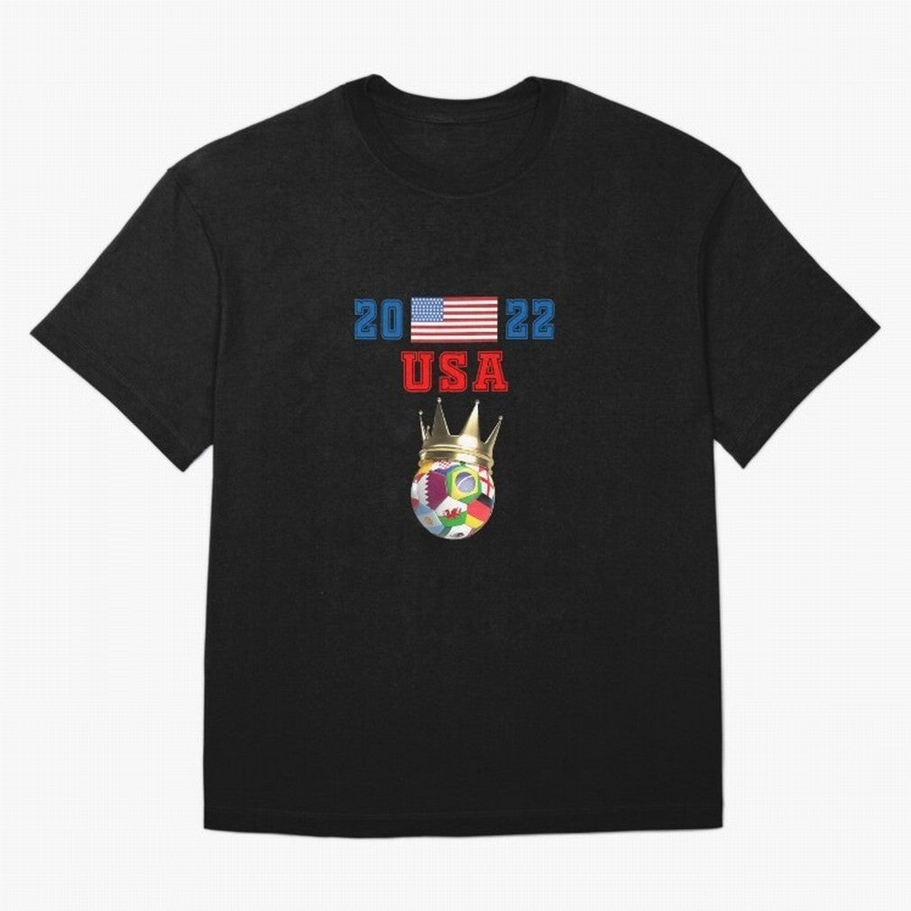 Usa World Cup Jersey 2022 Oversized T-Shirt Refresh Global Football Passion for FIFA World Cup 2026 USA Canada Mexico, Made for CR7 and Messi, Spain and Netherlands, Vintage Soccer Flavor, Modern Football Stars, National Flags and Final Night