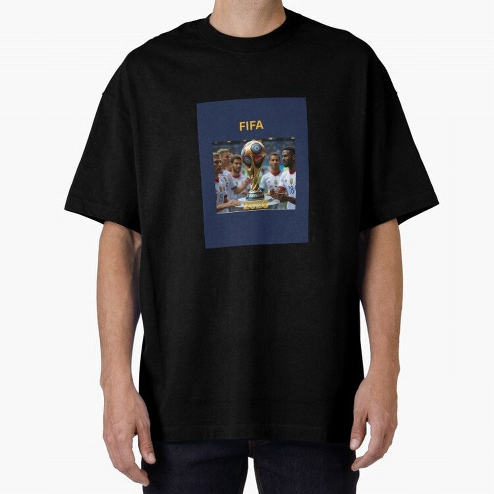 WORLD CUP FOOTBALL 2026 Oversized T-Shirt Feel International Energy from Global Football Passion for FIFA World Cup 2026, Driven by Cristiano Ronaldo, Haaland and CR7, France, Stadium Memories, Football Loyalty, International Chants and