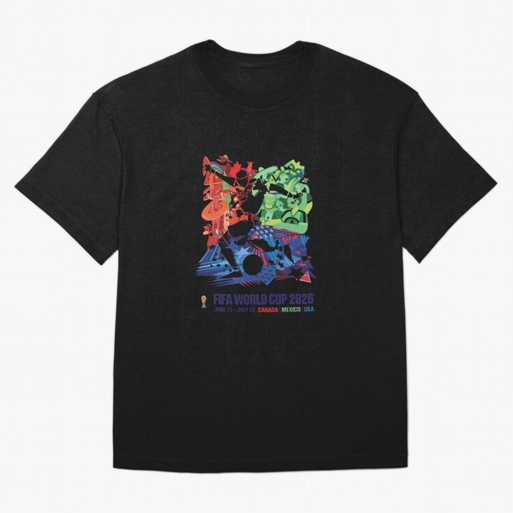 Host Nations Cultural Splash Art Oversized T-Shirt Turn Football Passion into Global Football Passion for FIFA World Cup 2026, Featuring Neymar, Haaland and Cristiano Ronaldo, England, France and Netherlands, Stadium Chants, National Pride, Trophy