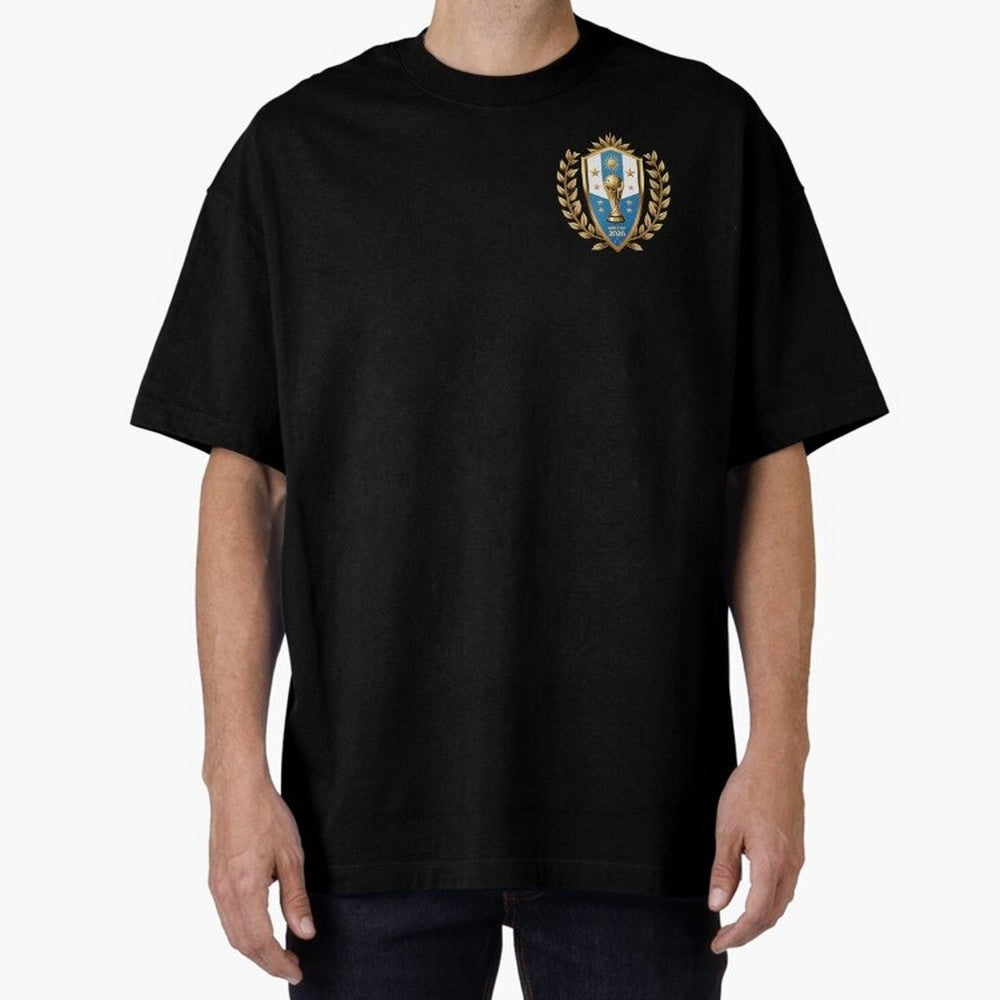 Argentina World Cup 2026 Oversized T-Shirt Represent Football Lovers during Match Day Hype around FIFA World Cup 2026 Group Stage, Neymar, Haaland and Cristiano Ronaldo, Netherlands, Football Festival Excitement, Trophy Ambitions, Country Rivalries