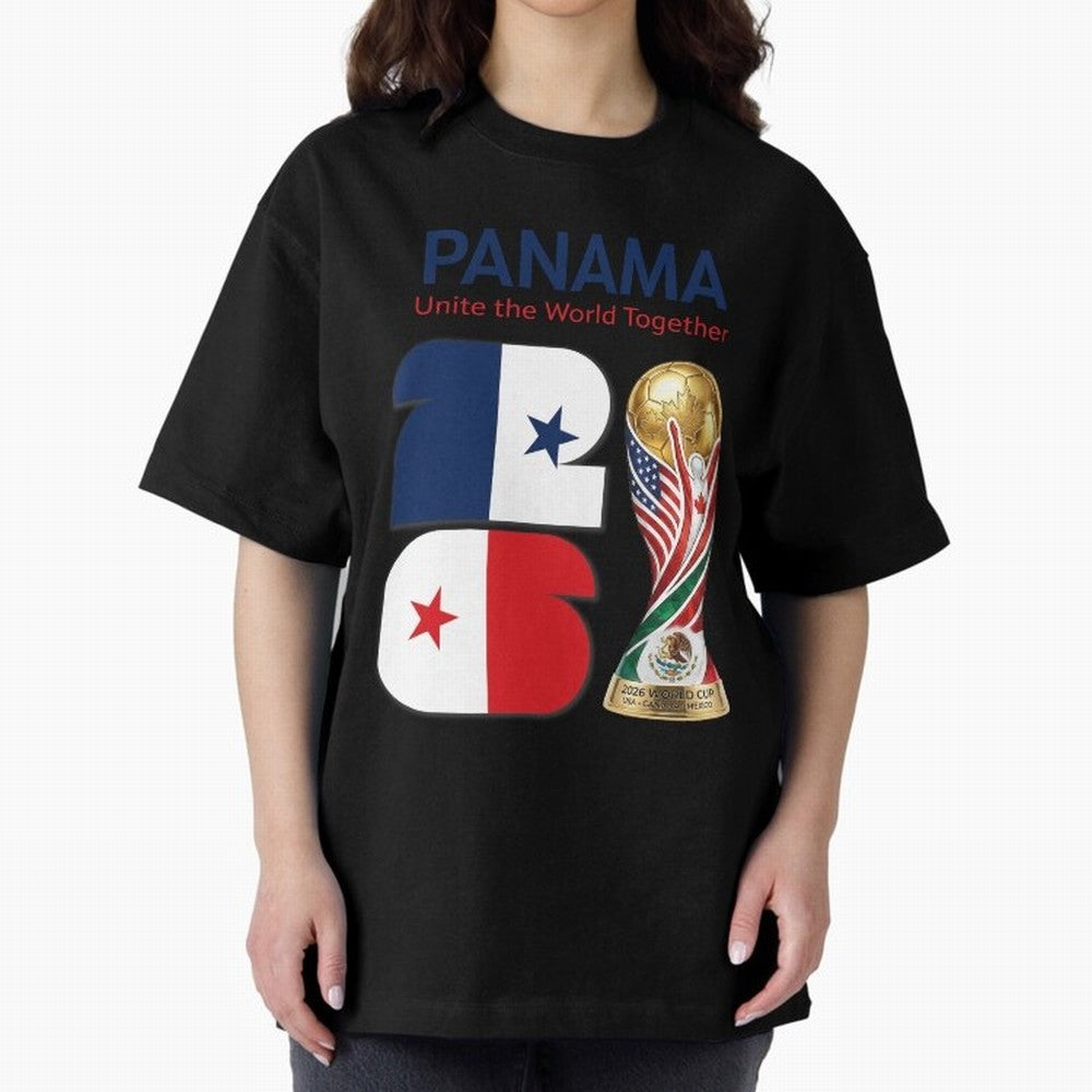 World Cup 2026, IMG 026, PANAMA 001 Oversized T-Shirt Bring Champion Energy into FIFA World Cup 2026 USA Canada Mexico for Fans of Messi and Portugal, Spain and Germany, Bringing Sports Nostalgia, International Competition, Famous Players and
