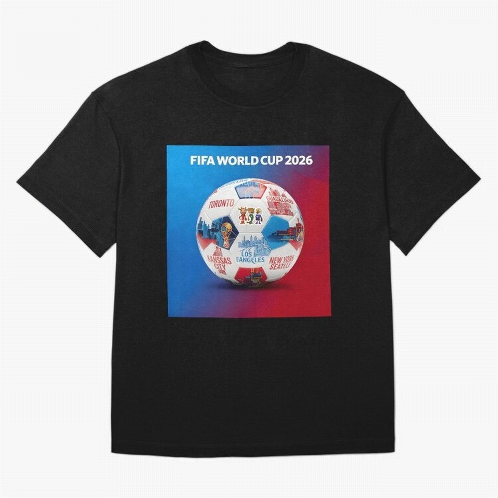 North America Football 2026 Oversized T-Shirt Celebrate Football Heritage in Global Football Passion for FIFA World Cup 2026 Group Stage, Inspired by Cristiano Ronaldo, Haaland and CR7, Argentina and Brazil, Tournament Hype, Historic Matchups,