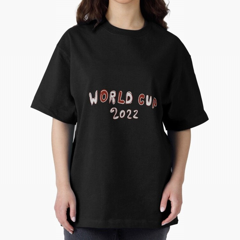 2022 World Cup funny shirt Qatar World Cup Soccer 2022 Oversized T-Shirt Cheer for FIFA World Cup 2026 Spirit, Highlighting Portugal, Messi, CR7 and Mbappe, Championship Spirit, Famous Goals, Roaring Crowds and International Football Unity; Ideal