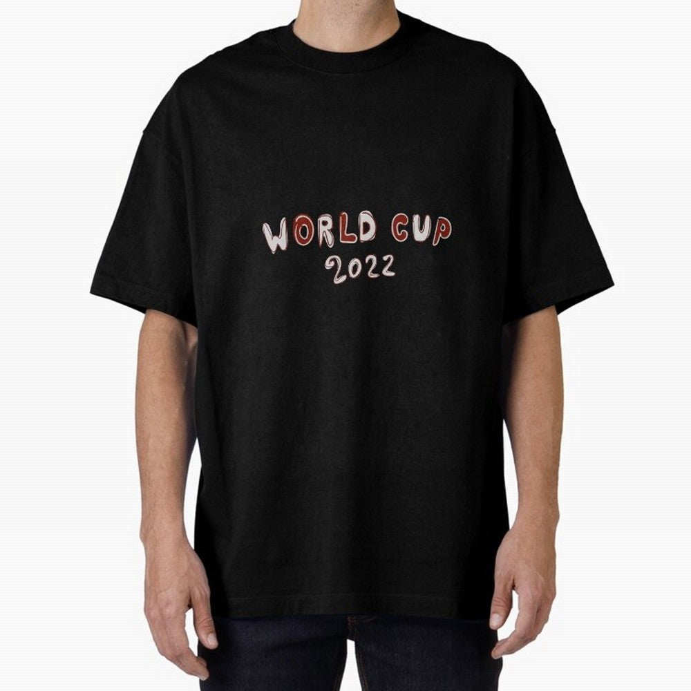 2022 World Cup funny shirt Qatar World Cup Soccer 2022 Oversized T-Shirt Cheer for FIFA World Cup 2026 Spirit, Highlighting Portugal, Messi, CR7 and Mbappe, Championship Spirit, Famous Goals, Roaring Crowds and International Football Unity; Ideal