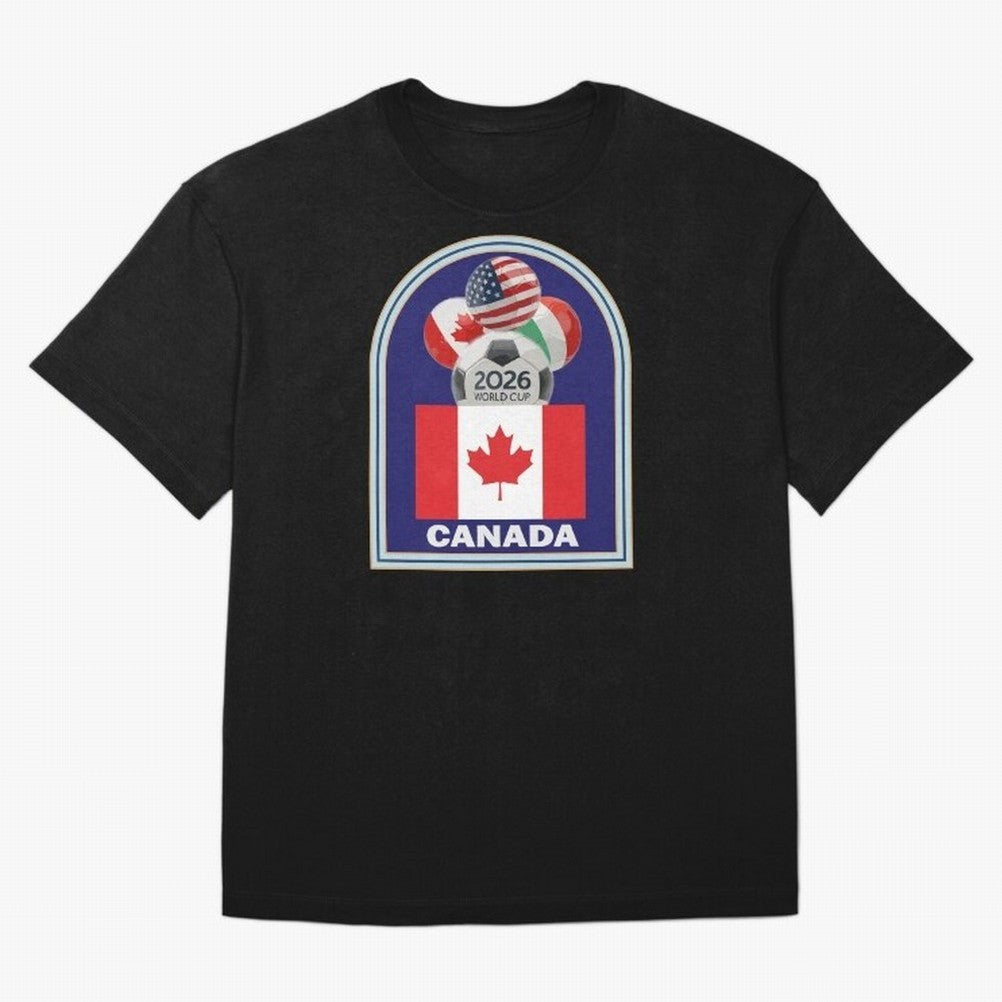 Canada 2026 Soccer T-shirt Oversized T-Shirt Feel the FIFA World Cup 2026 USA Canada Mexico Journey through Messi, Neymar and Mbappe Highlights, Argentina and Brazil Pride, Stadium Chants, National Pride, Trophy Dreams and Unforgettable Football