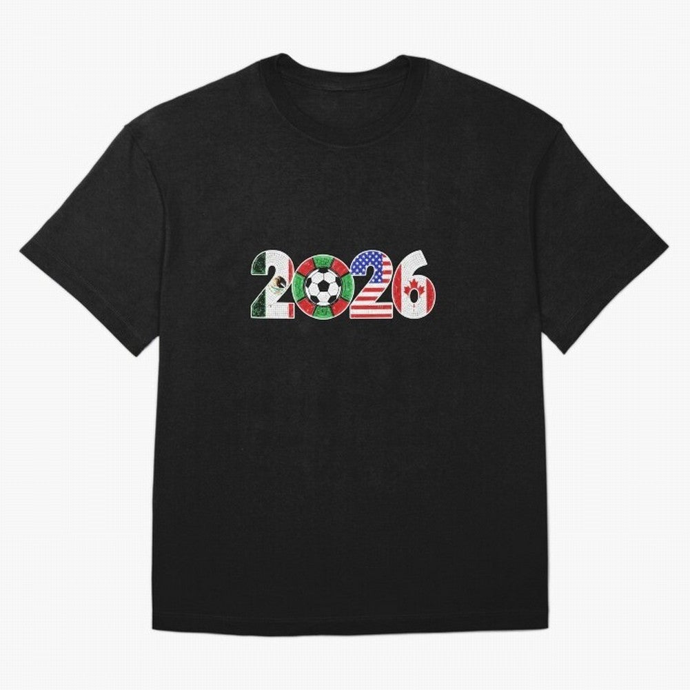 North American Soccer Spirit Team 2026 T-Shirt_82770209 Oversized T-Shirt Build FIFA World Cup 2026 USA Canada Mexico Spirit, Connected to Spain, Messi and Cristiano Ronaldo, Football Passion, Legendary Performances, Festival Vibes and Supporter