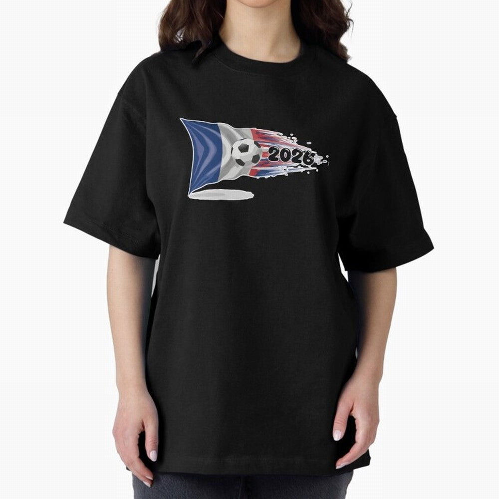 France Soccer 2026 Fan Tee: Bleu-Blanc-Rouge Flag Football Design | Perfect Gift for World Cup Fans! Oversized T-Shirt Feel the Roar of FIFA World Cup 2026 for Fans of Messi, CR7 and Mbappe and Portugal, Bringing Match Day Excitement, Supporter