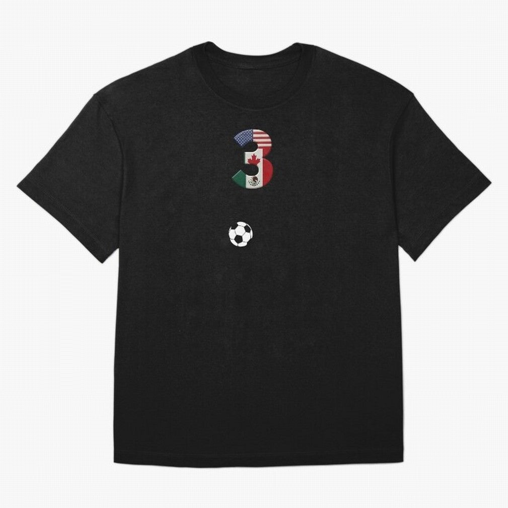 World Cup 2026 Host Nations Oversized T-Shirt Keep Football History Alive during FIFA World Cup 2026 for Fans of Messi and Argentina, France and Brazil, Bringing Champion Mindset, Group Stage Buzz, Knockout Tension and Passionate Fan Culture; Made