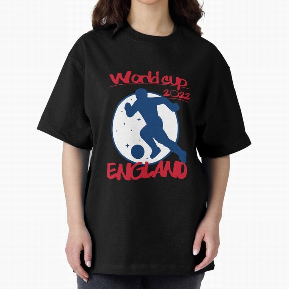 England World Cup 2022 Oversized T-Shirt Cheer for FIFA World Cup 2026 Capturing Messi and Cristiano Ronaldo, Portugal Energy, Fan Favorite Moments, National Team Passion, Big Match Drama and Soccer History; Great for Supporters Who Love Legendary