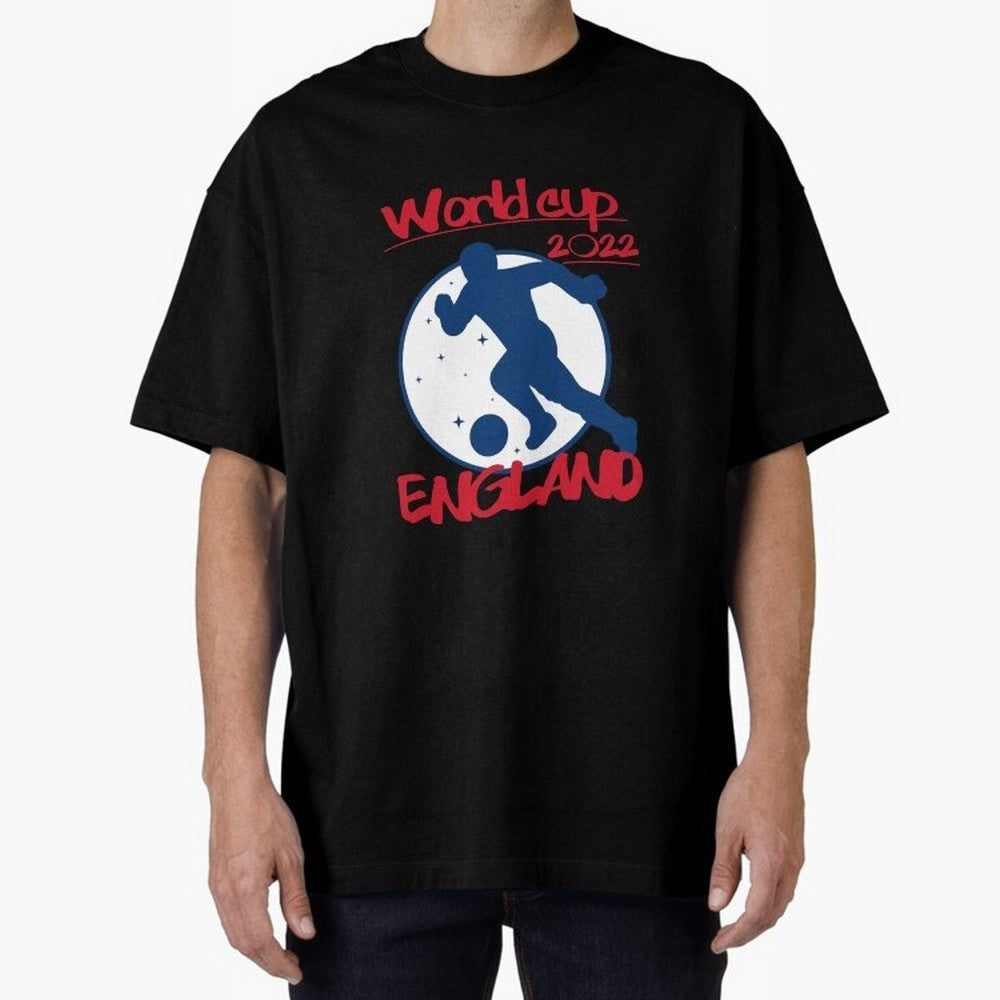 England World Cup 2022 Oversized T-Shirt Cheer for FIFA World Cup 2026 Capturing Messi and Cristiano Ronaldo, Portugal Energy, Fan Favorite Moments, National Team Passion, Big Match Drama and Soccer History; Great for Supporters Who Love Legendary