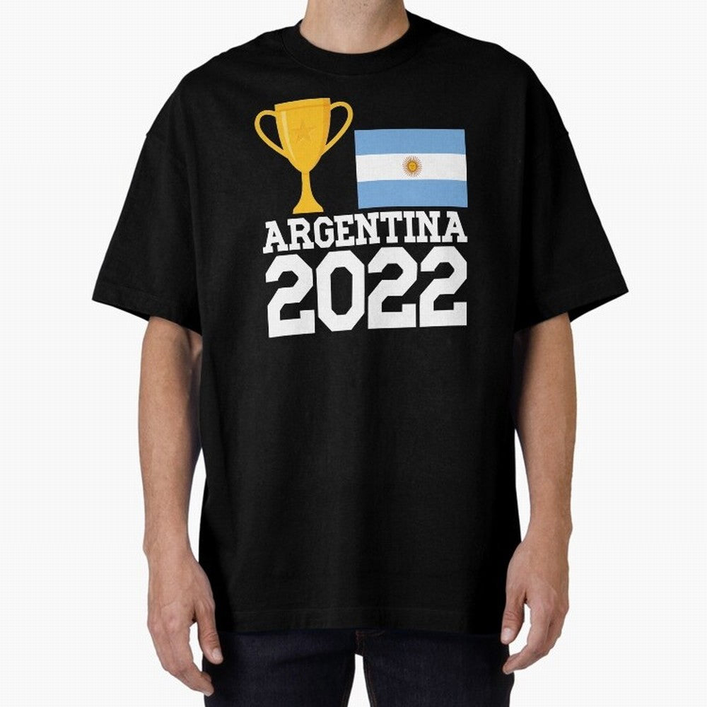 Argentina World Cup Soccer Football 2022, Argentina Soccer Jersey Argentinian Football, Argentina, Argentinian, Qatar World Cup 2022 Oversized T-Shirt Show Love for Legendary Goals in FIFA World Cup 2026 USA Canada Mexico for Fans of Messi, Neymar