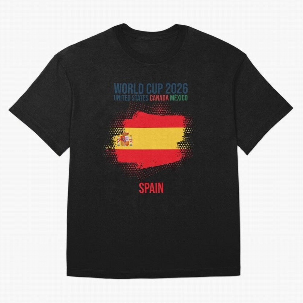 SPAIN WORLD CUP 2026 Oversized T-Shirt Fuel Match Day Hype around FIFA World Cup 2026 USA Canada Mexico, Neymar, Spain and Netherlands, Sports Nostalgia, International Competition, Famous Players and Unforgettable Victories; Created for Match Day