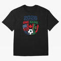 Three Nations One Game 2026 ¨C USA Canada Mexico Football Design ?????? Oversized T-Shirt Honor the Beautiful Game during FIFA World Cup 2026 USA Canada Mexico Spirit, Connected to Spain and Netherlands, Messi, CR7 and Mbappe, Global Supporter