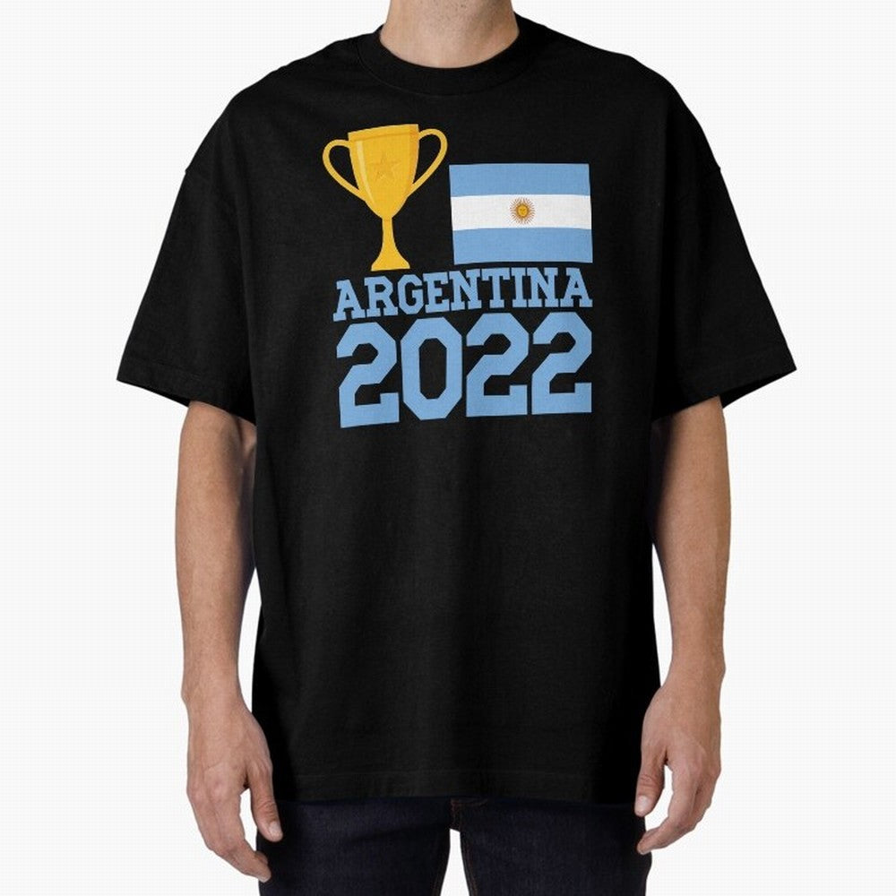 Argentina World Cup Soccer Football 2022, Argentina Soccer Jersey Argentinian Football, Argentina, Argentinian, Qatar World Cup 2022 Oversized T-Shirt Follow the FIFA World Cup 2026 USA Canada Mexico Journey through CR7 and Messi Highlights,